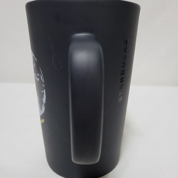 Starbucks World Globe tall mug cup black gold white 2015 16 ounces - Picture 9 of 13